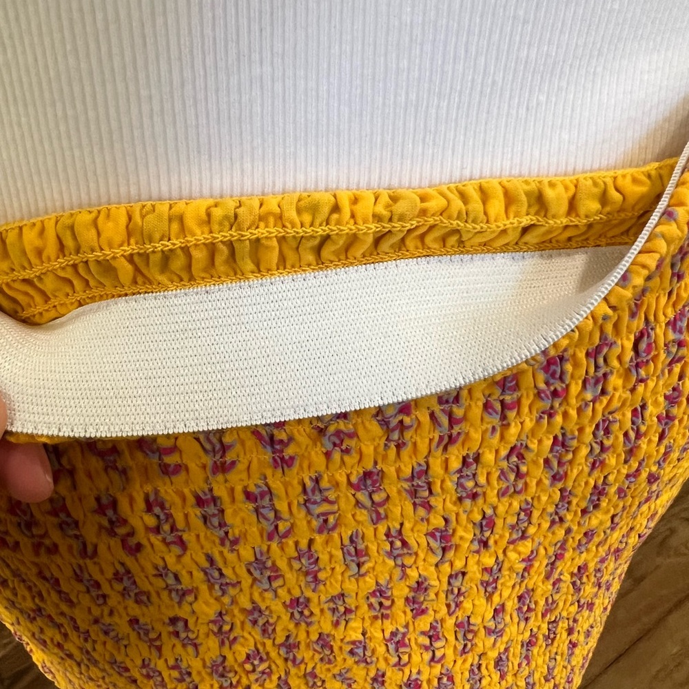 J. Crew Factory Vibrant Yellow and Purple fit & flare Skirt - Picture 3 of 10